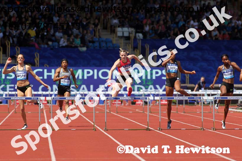 Eilidh Doyle (GB) womens 400 metres hurdles, IAAF Diamond League, Birmingham. Photo: David T. Hewitson/Sports for All Pics